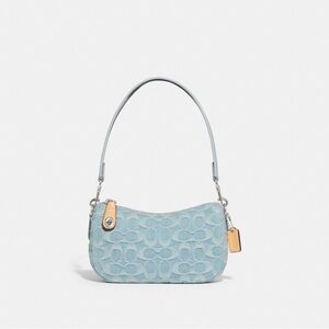 Blue Coach Handbag Denim Swinger 20